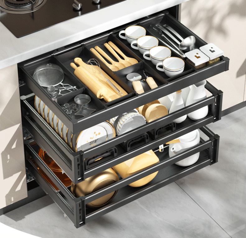 Är flerlagerskorgar i rostfritt stål och aluminium värda att installera i köksskåp?