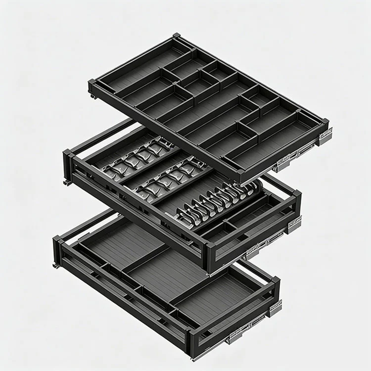 Utdragbar korg i aluminiumlegering