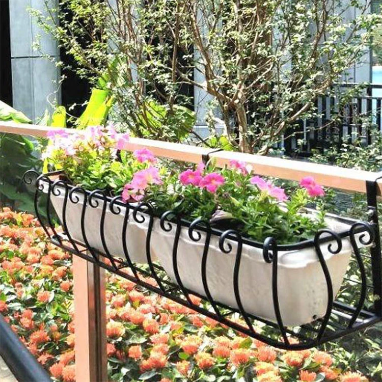 Balkong Väderbeständig blomkruka i järn Balkong Väderbeständig blomkruka i järn